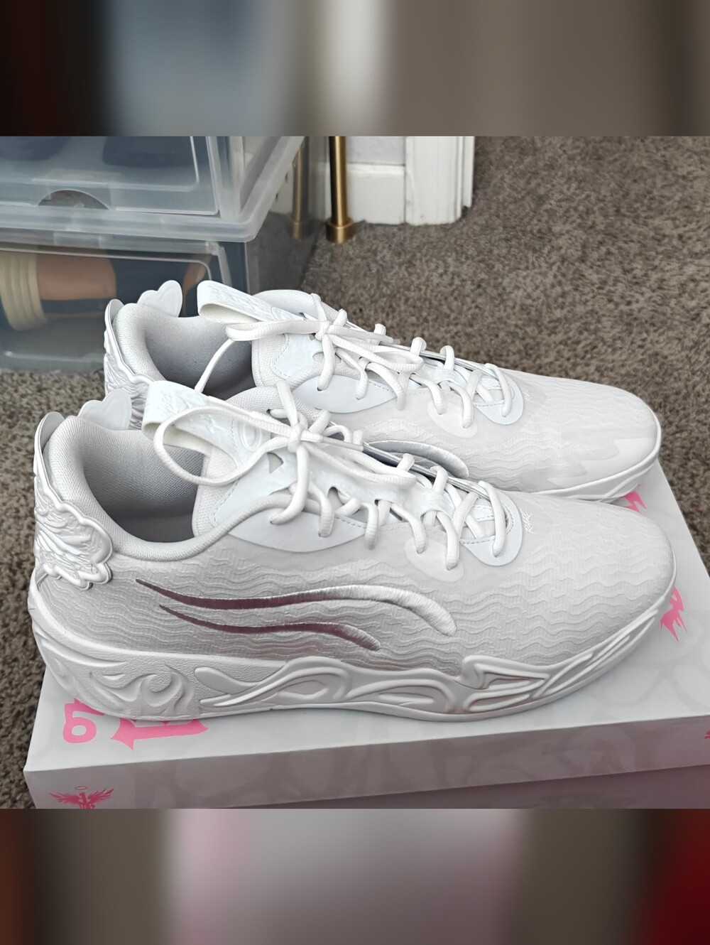 Puma LaMelo Ball MB.04 Low in the 'Icey White' colorway.